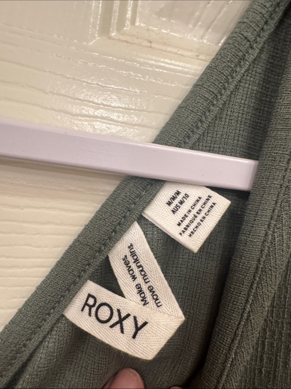 Roxy Olive Green Ribbed Tank Midi Dress - Picture 2 of 3